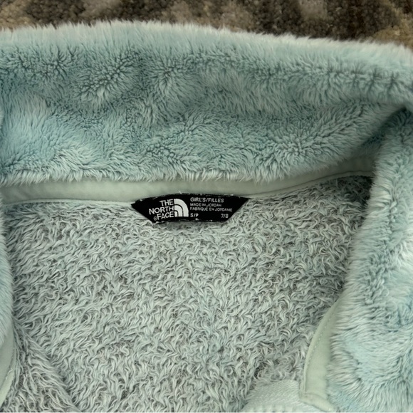 🩵 The North Face Kids Ice Blue Osolita Full Zip Cropped Fleece Jacket - Picture 4 of 9